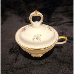 Tea Cup With Lid By Edelstein Bavaria Germany 17913 Blue Poppies